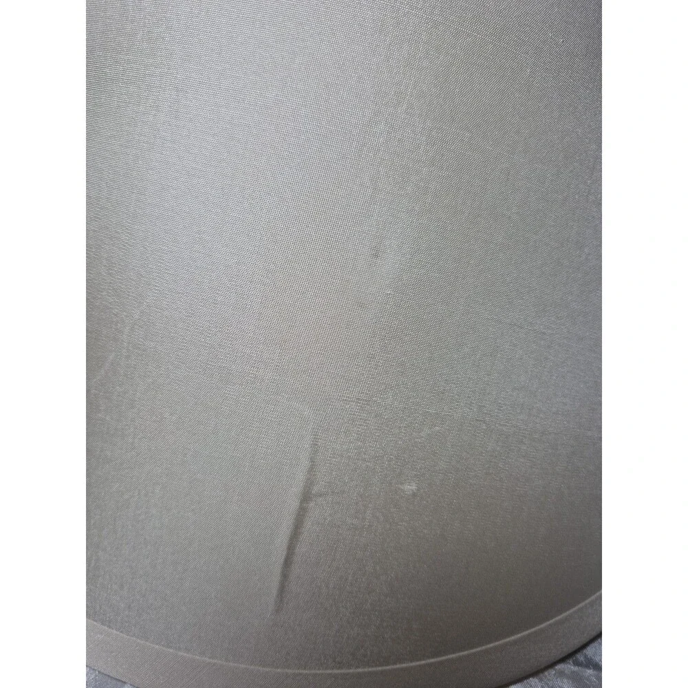 Vintage Restoration Hardware Ivory Silk Drum Roll With Slant Shade 8 1/2